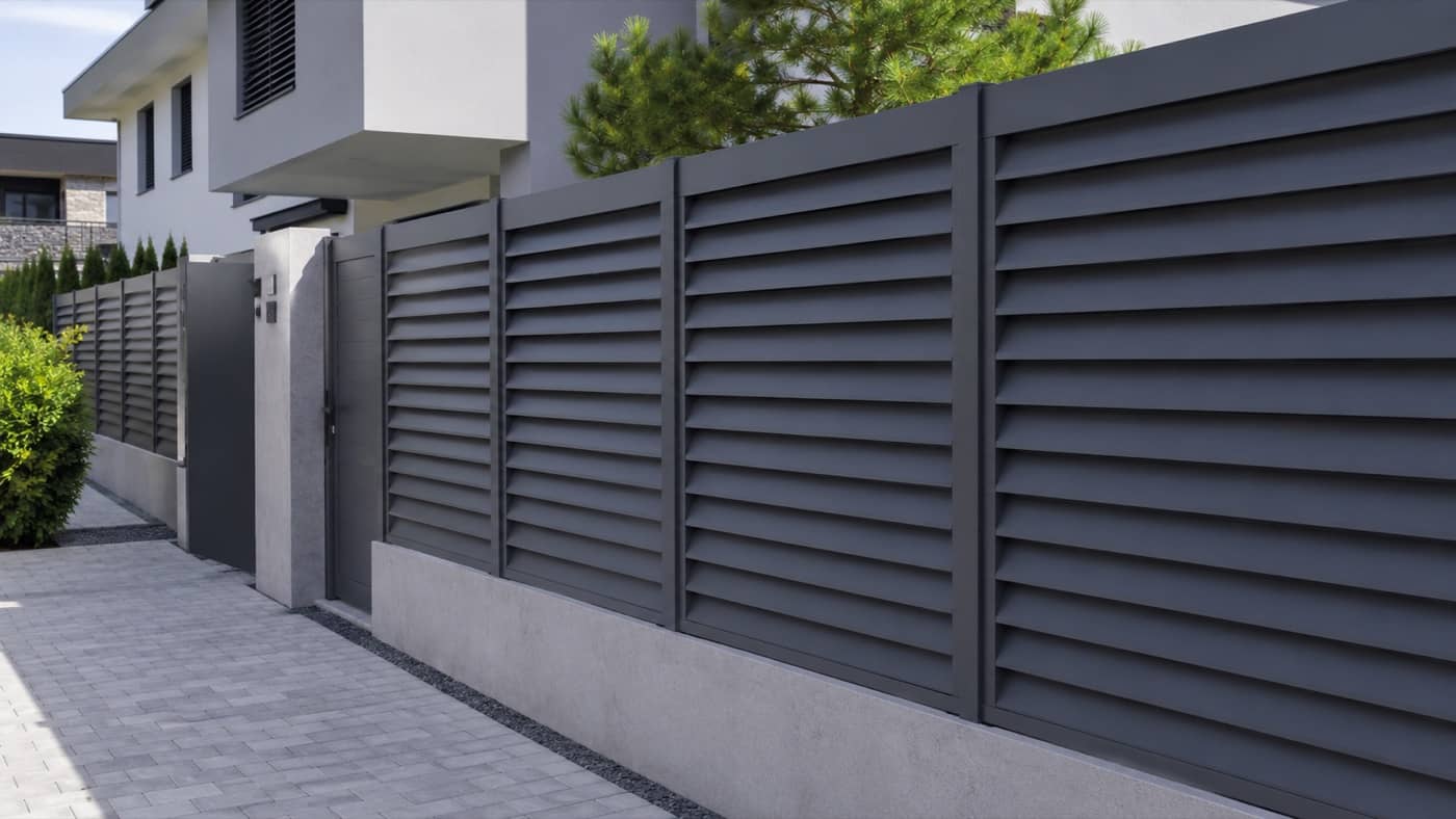 Ebatel Panjur Çit — Alüminyum/galvaniz panjur lamelli modern çit